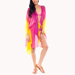 Madison Fuchsia Yellow Coverup